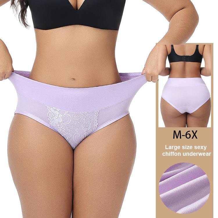 Plus Size European & American Lace Thong Bikini Panties - Sexy, Cross-Border Design