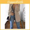 Women Lapel Loose Turndowncollar Long Sleeve Casual Blazer Women Outwear