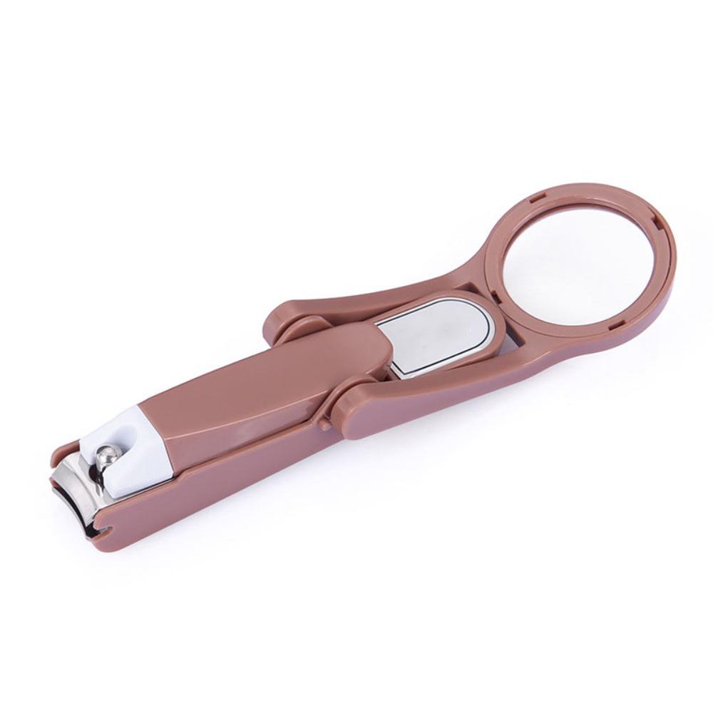 Anti-splash The Elderly Practical Nail Clipper with Magnifying Glass Multifunctional Stainless Steel Nail Clippers