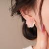 Resin Floral Stud Earrings Gradient Color Women Earrings Exquisite Flower Earrings  Girls