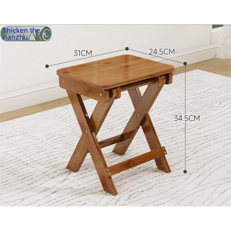 Klapphocker tragbarer Haushaltsstuhl Outdoor Angeln Mazar kleine Bank Wohnzimmer Bambus niedriger Hocker Schuhwechselhocker für Kinder