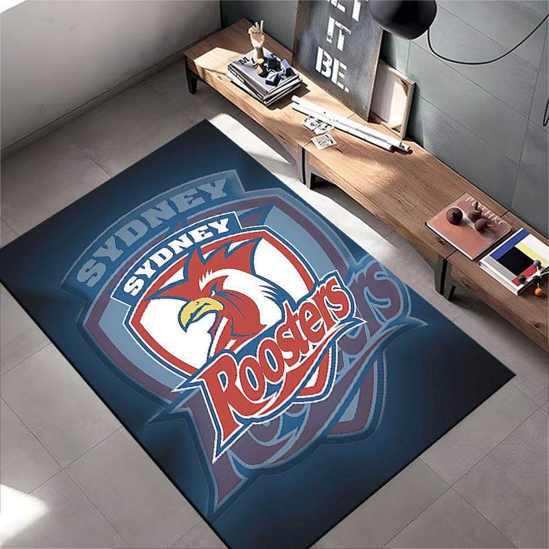 Sydney Roosters Team Logo Teppich geeignet als rutschfeste Matte für das Wohnzimmer oder Schlafzimmer Sofa
