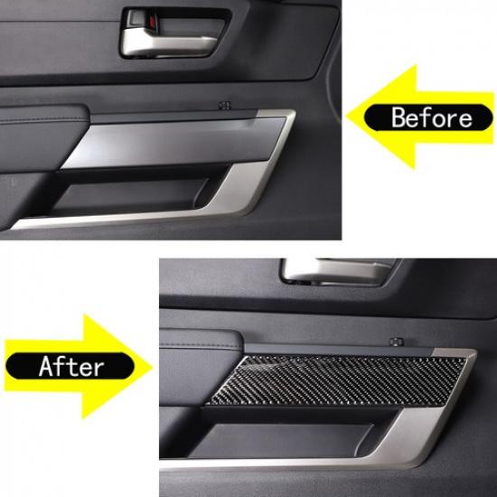Carbon Fiber Car Door Panel Cover Trim Sticker For Toyota Tundra +