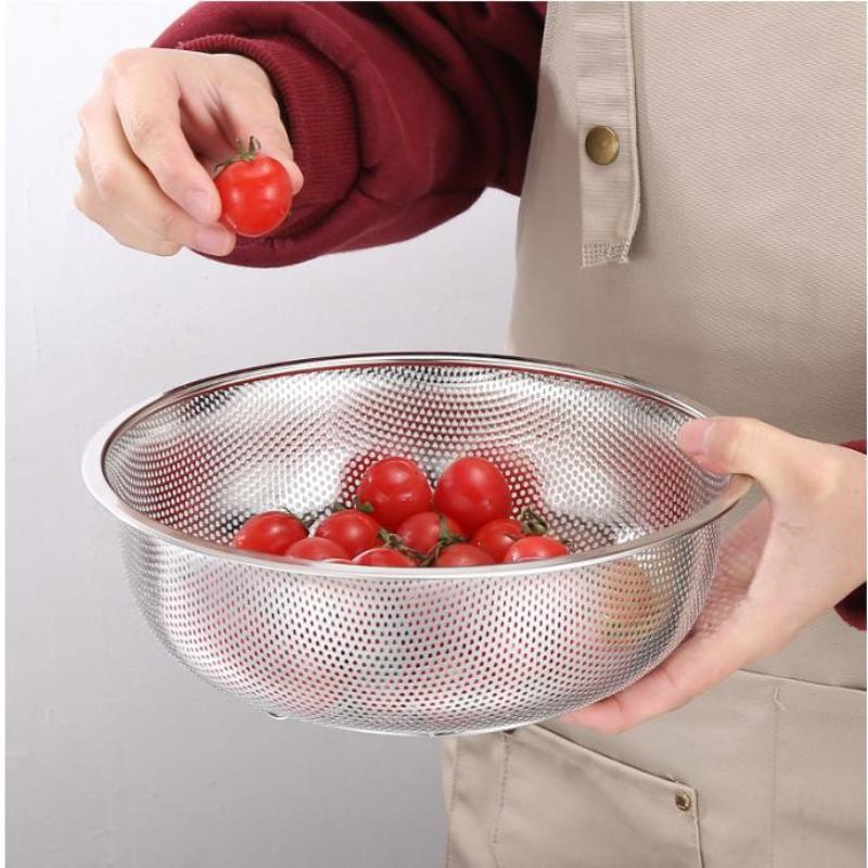 Cucina Acciaio Inossidabile Foro Rete Densa Setaccio Colino Scolapasta Cestelli
