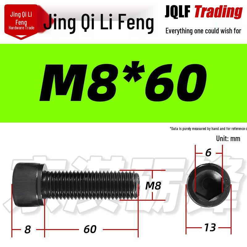 Grade 12.9 Full Thread Hex Socket Head Cap Screws - M3-M14 Black Cylindrical Bolts for Maker Accessories