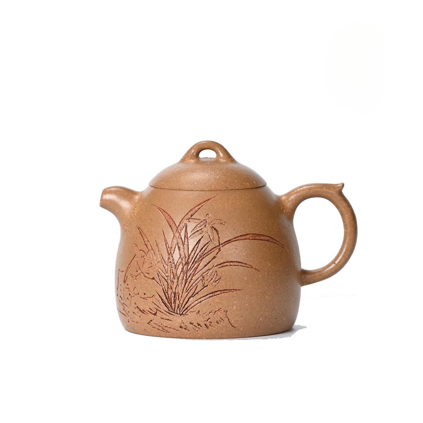 

160ml Traditional Yixing Purple Clay Teapots Handmade Orchid Bamboo Qin Quan Pot Raw Ore Section Mud Kettle Zisha Tea Set Gift