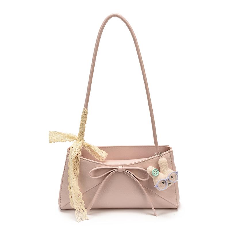 2026 Korean-Style Single Shoulder Handbag with Butterfly Knot - Versatile and Fashionable Women's Bag