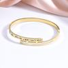 2026 Fashion Bracelet Gold-plated Roman Character Bracelet Women's Zircon Misplaced Buckle Does Not Fade Jewelry