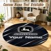 Round Rug Custom NameJohn Deere Pattern Non Slip Carpet Home Floor Decor