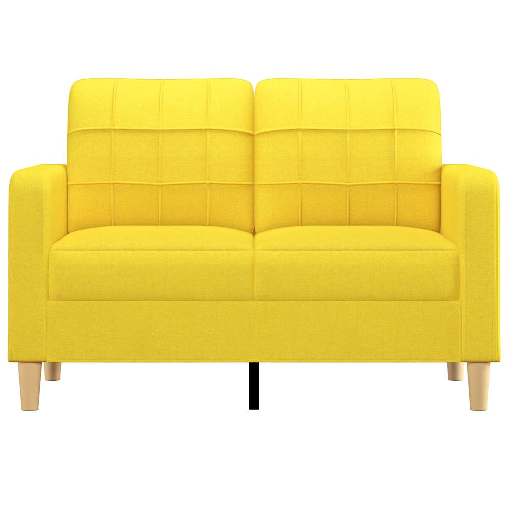 Vidaxl 2-Seater Sofa, Light Yellow, 120 Cm, Upholstered In Fabric