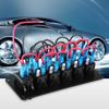 12V-24V 6 Gang Red LED Rocker Switch Panel with 3.1A Dual USB for Car RV Boat Yacht Marine