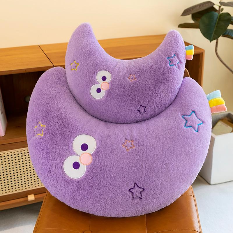 Almohada de Peluche Luna Estrella Arcoíris: Siesta para Niños y Respaldo de Oficina Decoración para el Hogar