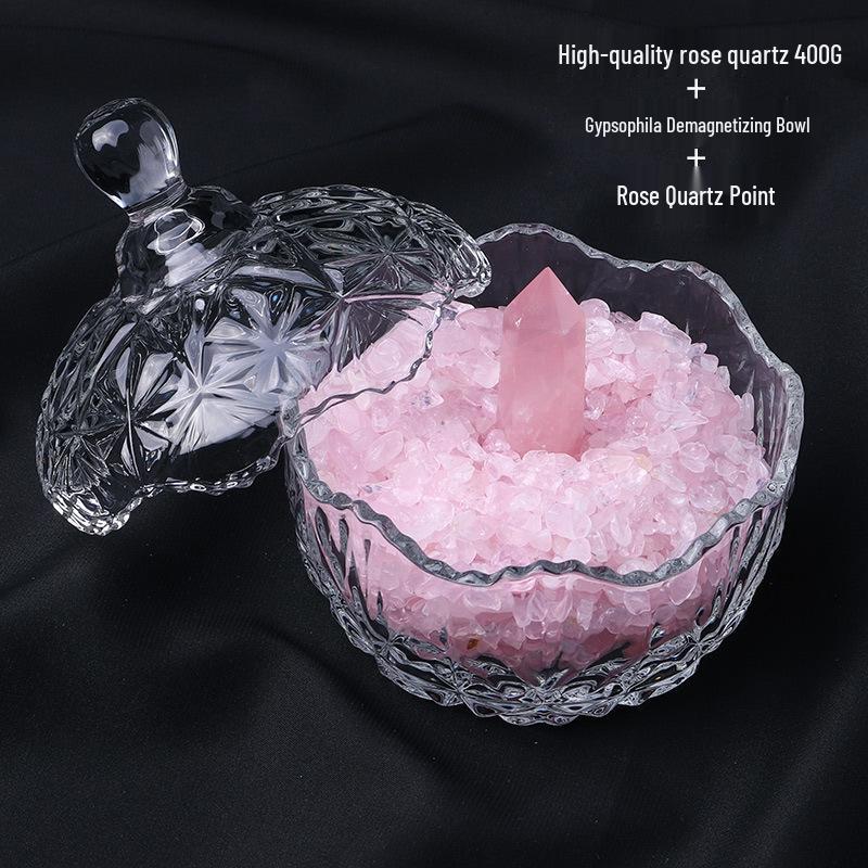 Natural White Crystal Stone Purification Bowl for Jewelry Storage