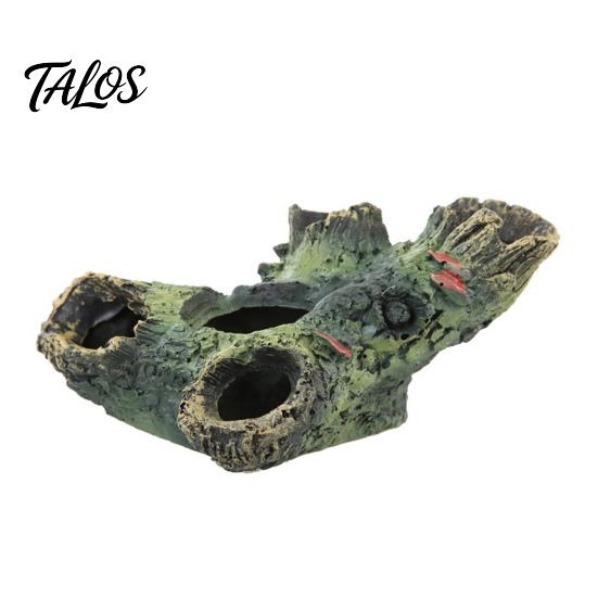 Fish Shelter Ornament Decaying Trunk Aquarium Hide, Decorative Betta Hideout, with Multiple Holes Realistic Tank Hideout And Caves, Resin Log Cave for