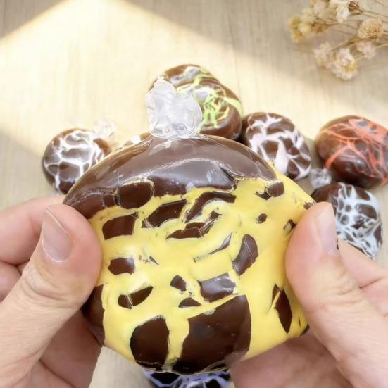 Crisp Chocolate Ball Squeeze Toy with Wax Coating Stress Relief Slow Rising Shapeable Ball Sensory Fidget Toy Decompression Tool Party
