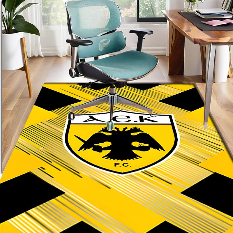 AEK Athens FC Pattern Rug, Indoor/Outdoor Mat, for Picnic, Gameroom, Bedroom, Office, Living Room, Home Decor Carpet, Birthday Gift