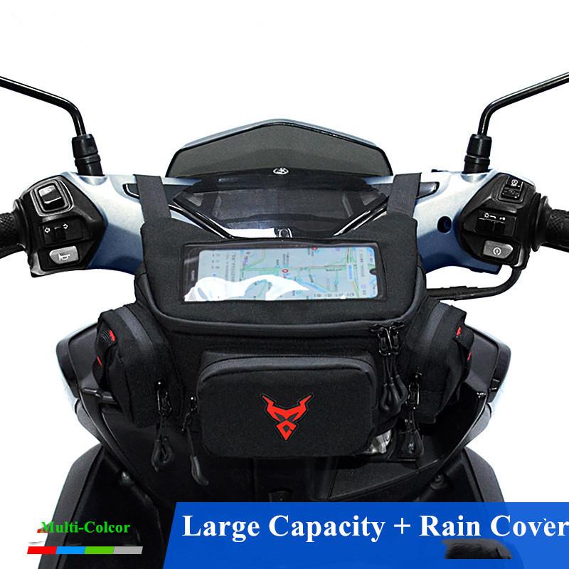 Touch Screen Motorcycle Front Bag Waterproof Moto Waist Bag Large Capacity Scooter Motorbike Pedal Moto Storage Bag Mobile Phone