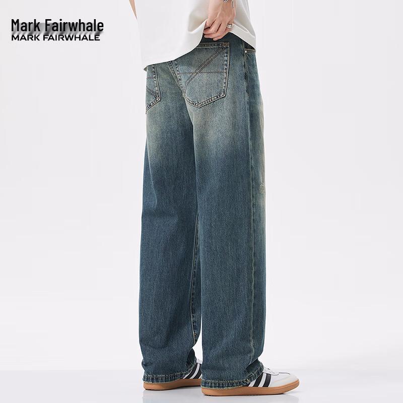 Mark Fairwhale Men's 2025 Vintage Straight Wide-Leg Jeans