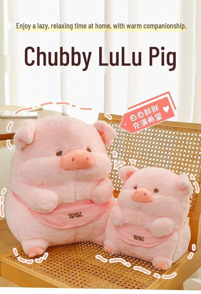 Lulu Pig Plush Toy: Cute Dressed Pig Doll for Kids, Perfect Gift