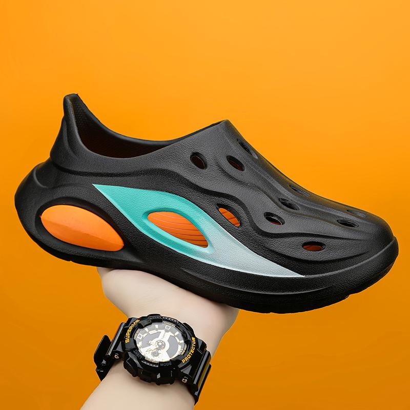 Sandals platform soles men's cave shoes soft and lightweight outdoor beach toe slippers in summer