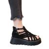 Popular retro thick-soled Roman sandals women's 2025 summer new lightweight hollowed-out small height-increasing woven sandals