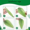 Green Leaf Fan Background Decoration Hanging Festival Paper Leaves Decoration Handmade DIY Birthday Hanging Decor