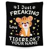 Tiger print blanket sofa nap blanket sheet bedspread blanket direct supply