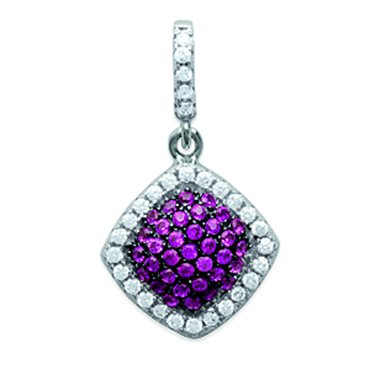 

Les Trésors De Lily [L6696] - Серебряный кулон Sissi розовое белое серебро (родированное покрытие) - 10x10 мм