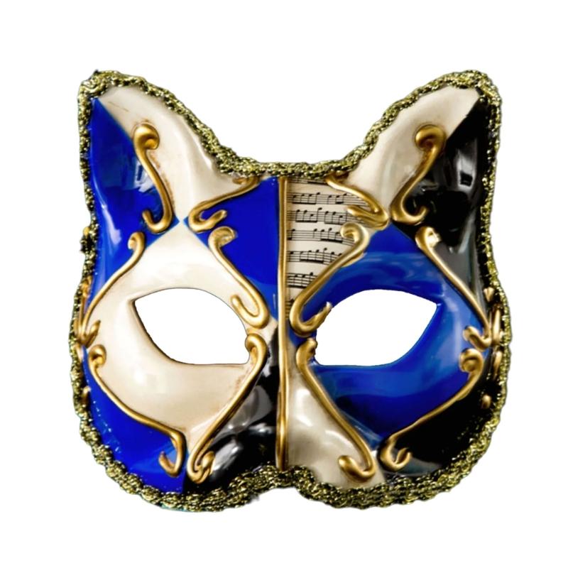 Mysterious Venetians Kitty Mask for Costume Parties and Stage Performances Mardi Gras Masquerades Cats Mask Accessory