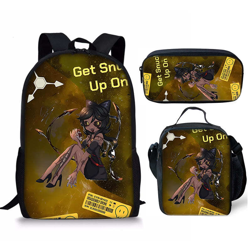 Hip Hop Youthful Novelty Murder Drones 3D Print 3pcs/Set Student Travel Bags Laptop Daypack Backpack Lunch Bag Pencil Case