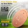 2pcs Copper Bird Bath Cleaning Disk, 0.6mm Pure Copper with Triple-Point Support, Universal Fit for Outdoor Birdbaths
