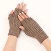 New Men's and Women's Autumn and Winter Split Finger Gloves Half Finger Exposed Finger Warm and Cold Proof Knitted Hand Arm Covers