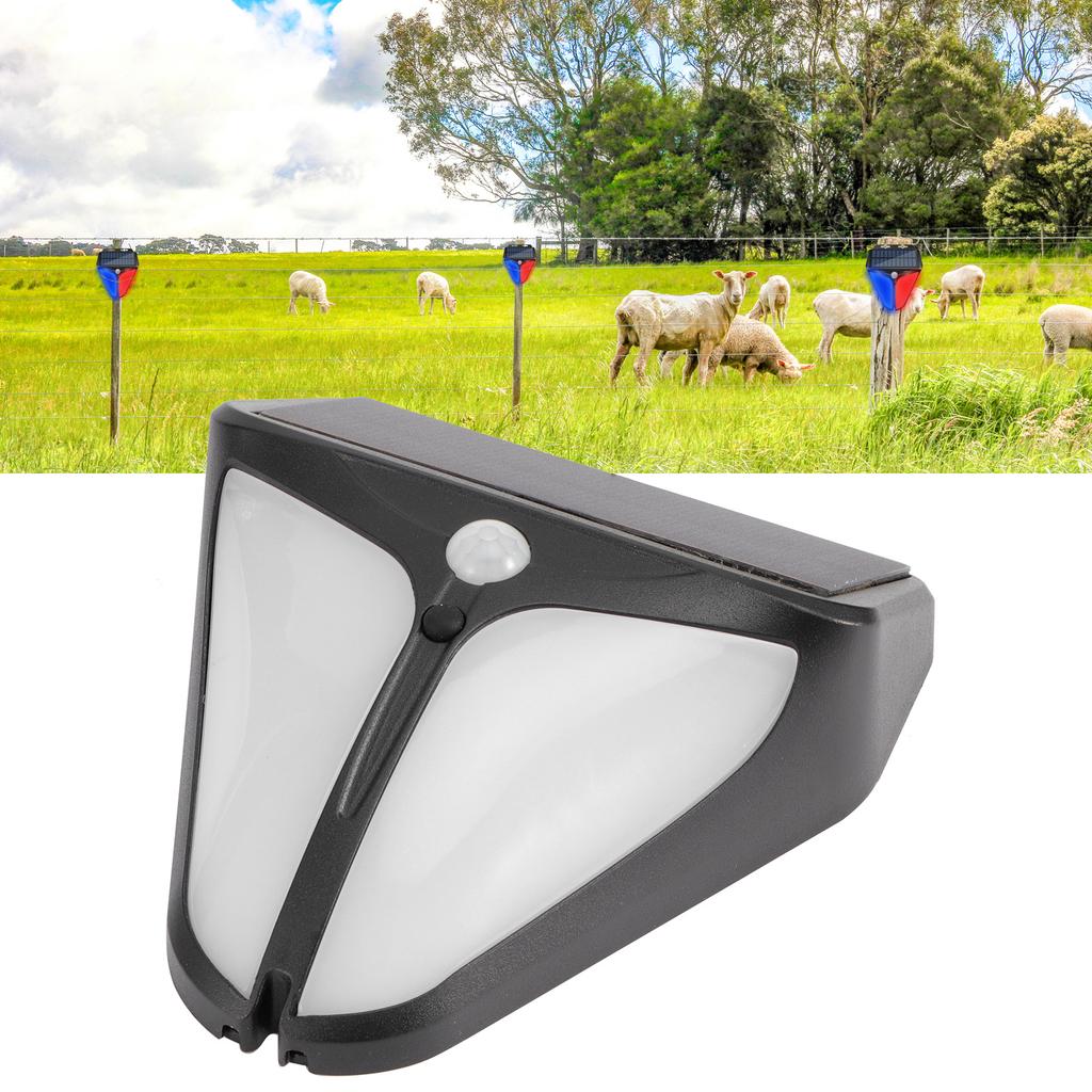 Solar Alarm Lamp Waterproof Human Body Induction Light for Outdoor Yard Farm Warehouse Fence