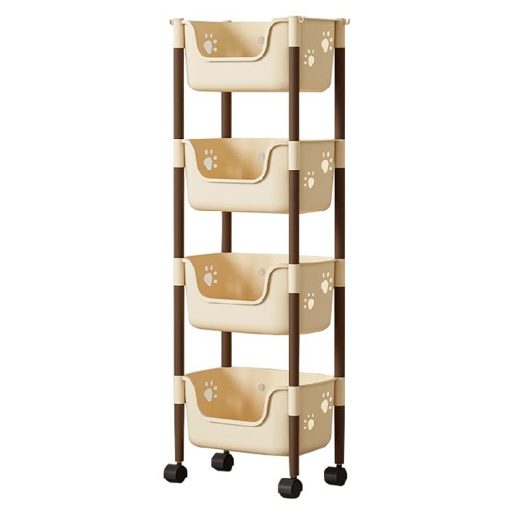 Convenient Rolling Storage Rack Multilayer Storage Solution with Drawers for Organizing Living Spaces Efficiently