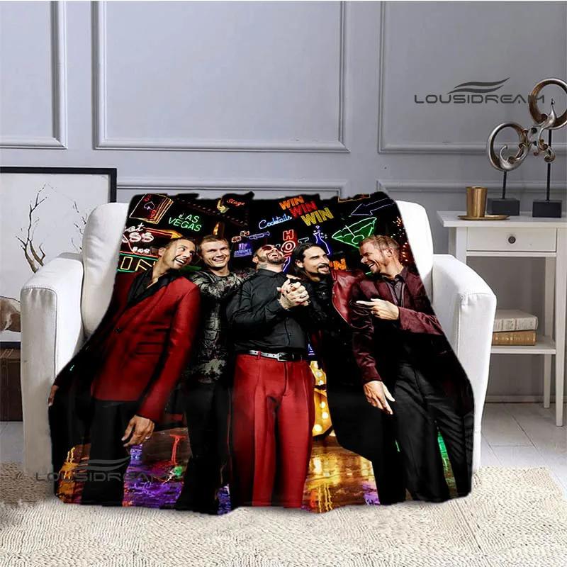 Coperta Plaid in Flanella Stampata Backstreet Boys Morbida Accogliente Calda Biancheria da Letto da Viaggio Regalo di Compleanno Perfetto per i Fan