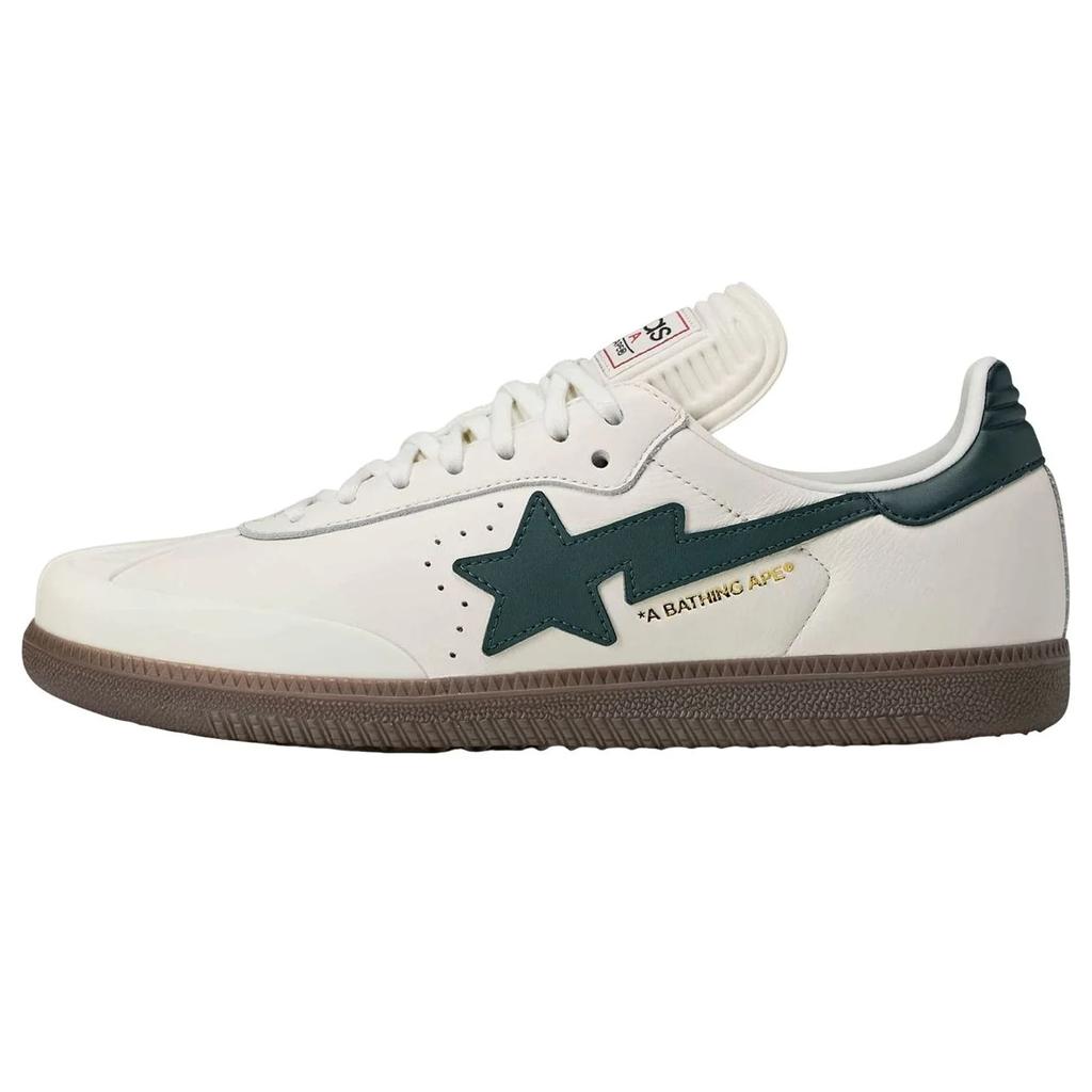 BAPE x adidas Samba Scarpe da Ginnastica Unisex Coppa del Mondo Bianco Bianco Sporco Verde Ombra KJ8852