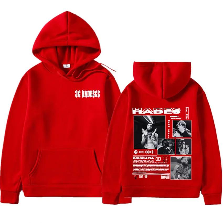 Rapper Hades66 Double Sided Print Hip Hop Graphic Mens Clothes Fashion Hoodie Oversized Sweatshirt Spring Autumn Casual Pullover