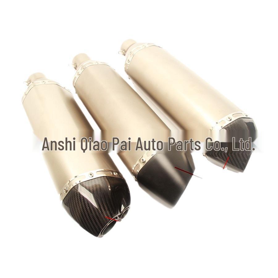 Universal Carbon Fiber Hexagon Exhaust Muffler for Large Displacement Sports Motorcycles - 51MM
