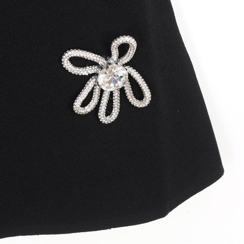 European & American Sleeveless Bow A-line Evening Dress