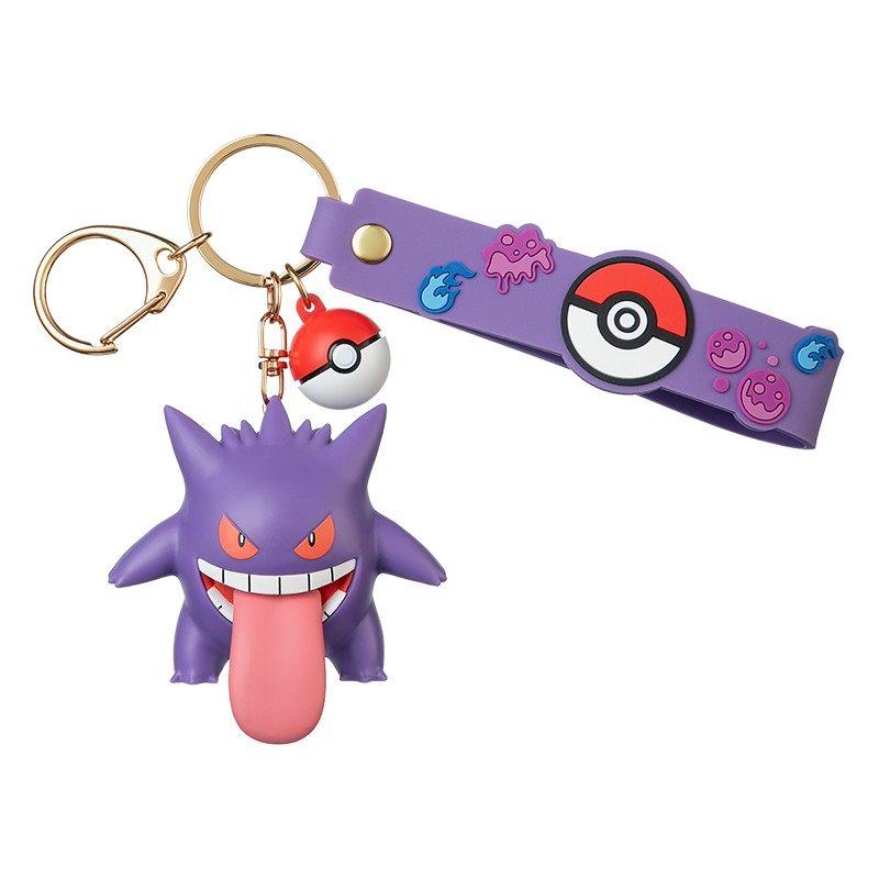 Funism Authentic PokMon Keychain Pikachu Gengar Couple School Bag Charm Licensed Bag Cute Pendant Birthday Gift In Stock