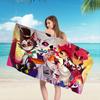 Popular Anime el H-Hazbin Bath Towel Microfiber Soft Water Absorbing Breathable For Kids Decorative Cartoon Beach Towel