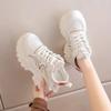 Breathable Mesh Platform Sneakers Women Spring Summer Thick Bottom Vulcanize Shoes Ladies Lace-Up Non-Slip Casual Shoes