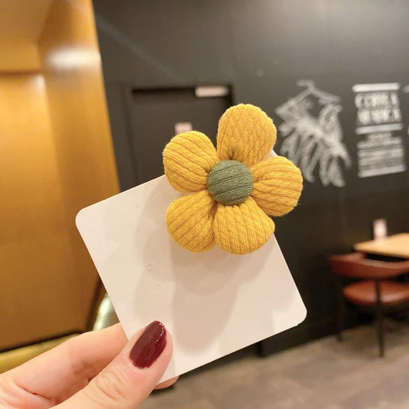 Fabric Flower Hair Clip Japanese Korean Sweet Internet Famous Headwear Children's Temperament Top Duckbill