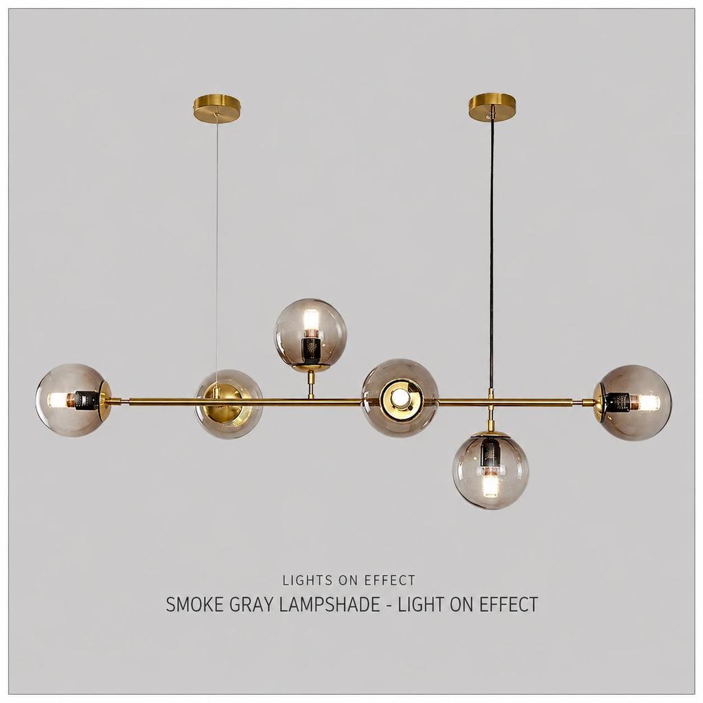 Modern Glass Ball Ceiling Chandelier for Table Dining Living Room Kitchen Island Pendant Lamp Home Decor Indoor Lighting Fixture