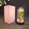 1Pcs LED Light Foil Flower In Acrylic Cover Rose Artificial Flower Acrylic Cover Decor Wedding Valentine's Day Mother's Gift