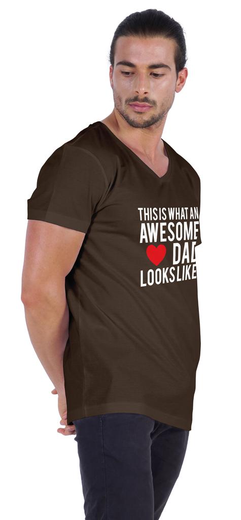 Inkmeso   This Is What An Awesome Dad Looks Like   Quotes Tshirt For Men Cotton Jersey Novelty Humor Tee