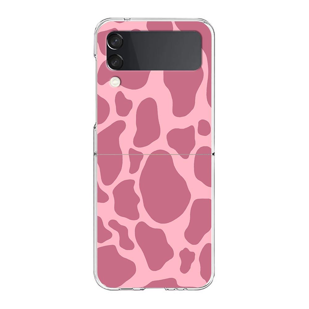 Rose Gold Pink Marble Queen For Samsung Galaxy Z Flip 3 4 5 Hard Folding Clear PC Phone Case For Samsung Z Flip3 Cover Bumper