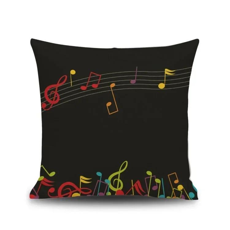 Piano Key Wonderful Notes Decorative Pillowcase Car Sofa Art Piece Office Seat Cushion Cover Home Decoration