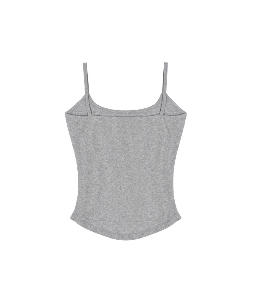Nigaennikol Ribbed Logo Cami Top_Gray