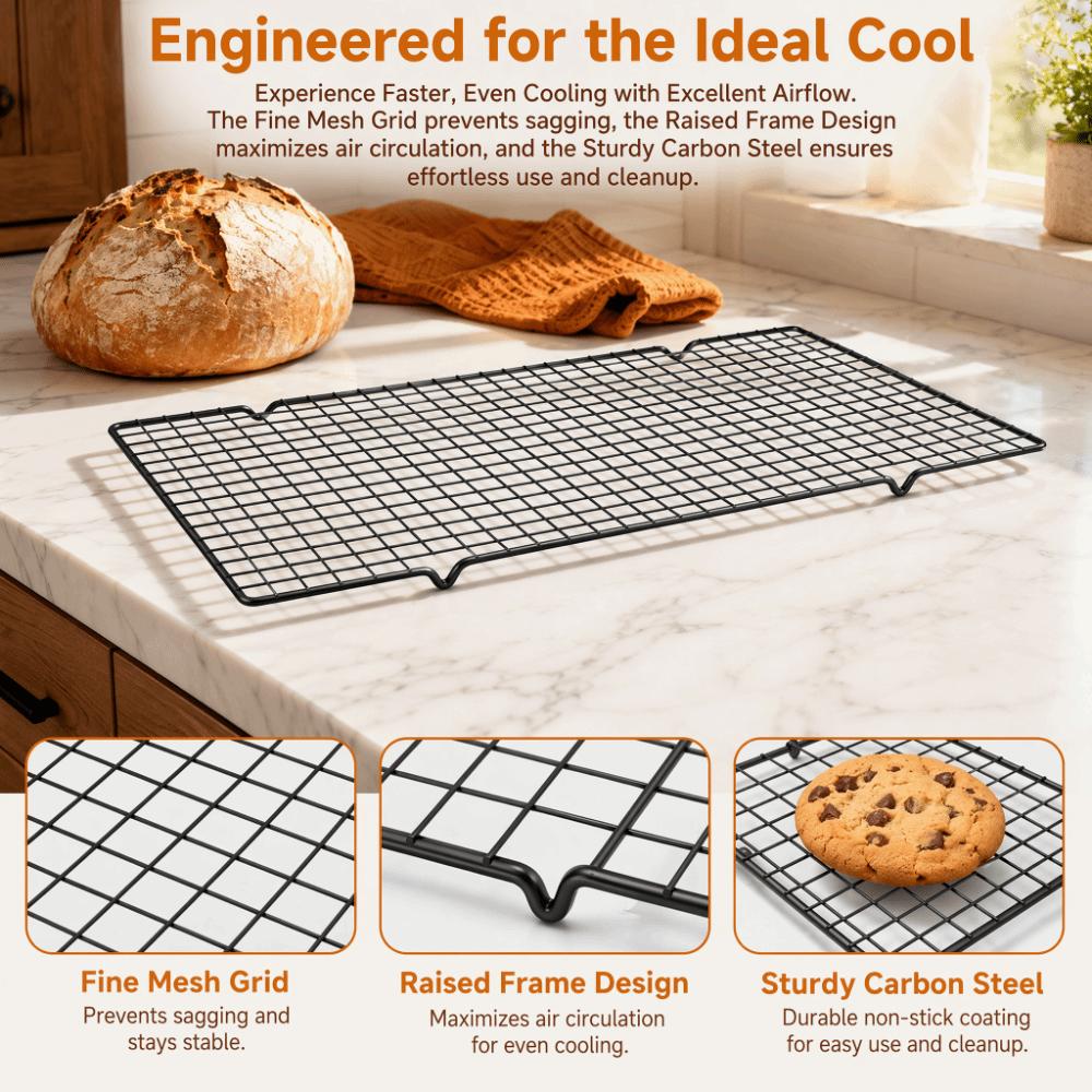 Stainless Steel Cooking Grill Tray Nonstick Surface Wire Cooking Net  BBQ Biscuit Cake Bread